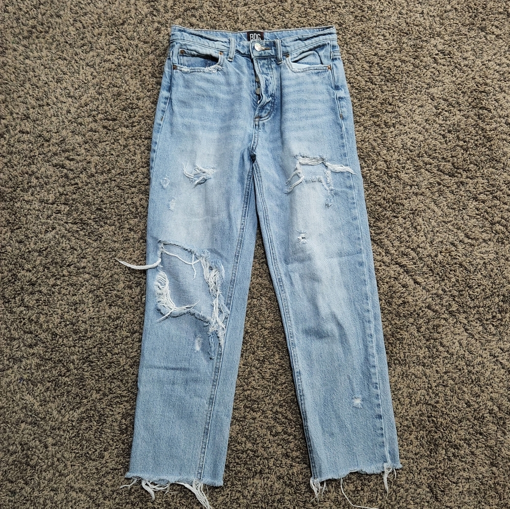Urban Outfitters BDG Distressed Frayed Hem Denim Size 26 - Picture 3 of 10